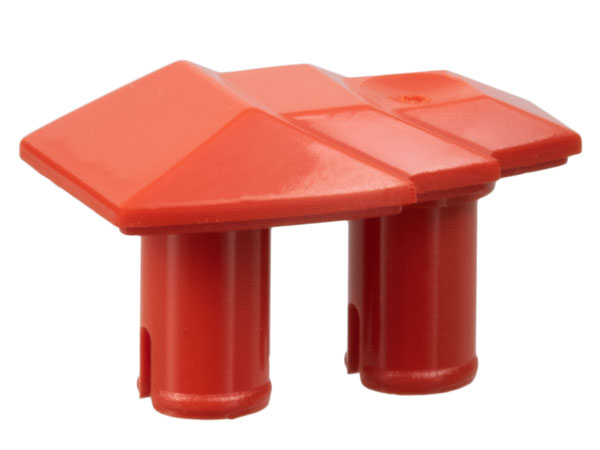 Fairing 1 x 2 Stepped with Two Pins in Red