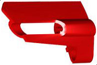 Technic Panel Fairing #24 Small Short, Small Hole, Side B in Red