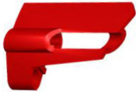 Technic Panel Fairing #25 Small Short, Small Hole, Side A in Red
