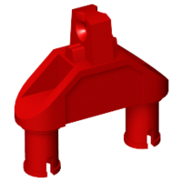 Hinge 1 x 3 Triangle with Two Pins, 1 Locking Finger, Round Pin Holes in Red