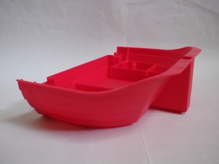 Boat Hull Section, Giant Stern 16 x 22 in Red