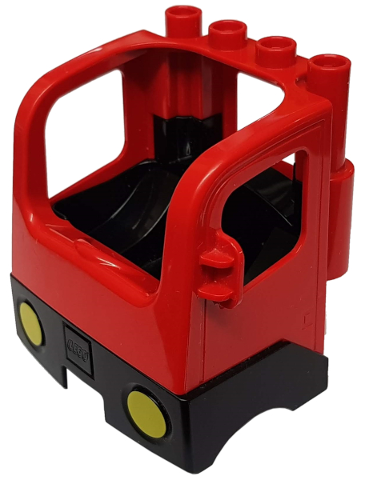 Duplo Truck Semi-Tractor Cab with Black Base in Red