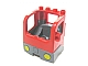 Duplo Truck Semi-Tractor Cab with Dark Bluish Gray Base in Red