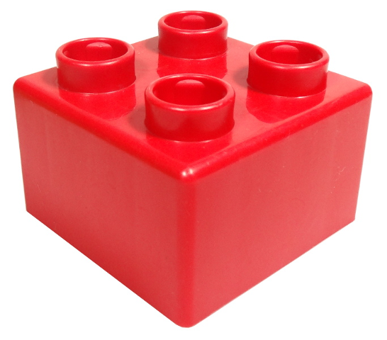 Quatro Brick 2 x 2 in Red