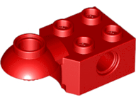 Technic Brick Special 2 x 2 with Pin Hole, Rotation Joint Ball Half [Horizontal Top] in Red