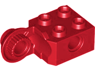Technic Brick Special 2 x 2 with Pin Hole, Rotation Joint Ball Half [Vertical Side] in Red