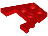 Wedge Plate 3 x 4 with Stud Notches in Red