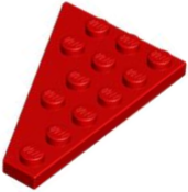 Wedge Plate 6 x 4 Right in Red