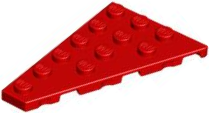 Wedge Plate 6 x 4 Left in Red