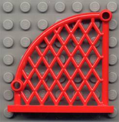 Sports Net 6 x 1 x 5 Lattice Curved in Red