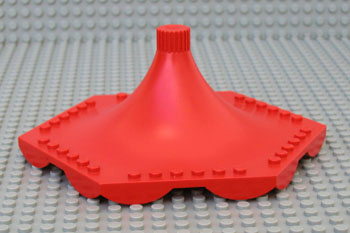 Fabuland, Merry-Go-Round Type 2 Roof in Red