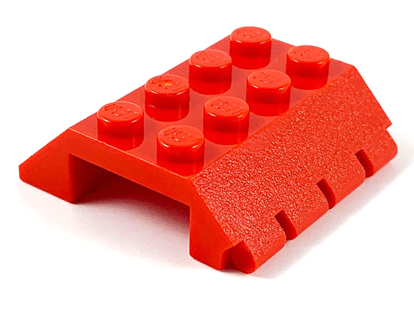 Slope 45° 4 x 4 Double with Hinge in Red