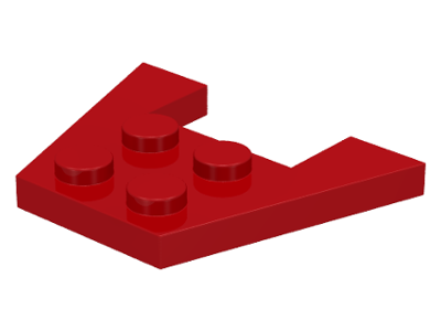 Wedge Plate 3 x 4 without Stud Notches in Red