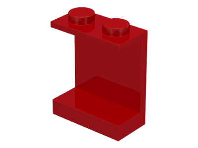 Panel 1 x 2 x 2 [Solid Studs] in Red