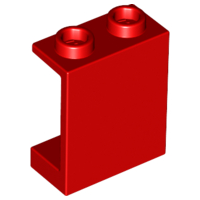 Panel 1 x 2 x 2 [Hollow Studs] in Red