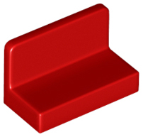 Panel 1 x 2 x 1 [Rounded Corners] in Red