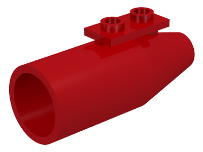 Engine Smooth Large, Cone Back [1 x 2 Thin Top Plate] in Red