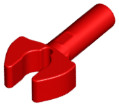 Bar 1L with Clip [Cut Edges and One Side Hole] [Gap in Clip] in Red