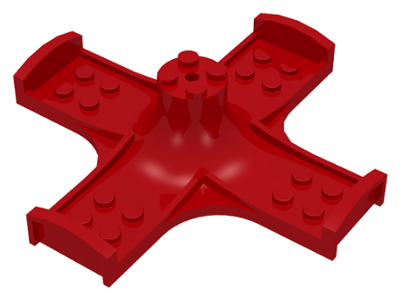 Fabuland, Merry-Go-Round Base and Type 1 Top [Complete Assembly] in Red