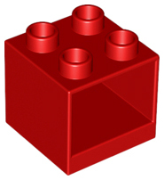 Duplo Cabinet 2 x 2 x 1.5 in Red