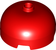 Brick Round 3 x 3 Dome with Center Stud in Red