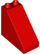 Duplo Brick 4 x 2 x 3 Slope 45° in Red