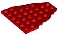 Wedge Plate 7 x 6 Boat Bow with Stud Notches in Red