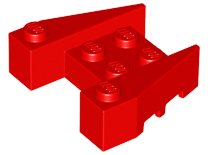 Brick Wedged 3 x 4 [Stud Notches] in Red