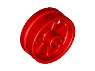 Wheel Centre 15 x 6 City Motorcycle with Stub Axles in Red