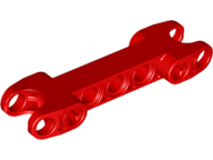 Technic Axle and Pin Connector 2 x 7 with Two Ball Joint Sockets in Red