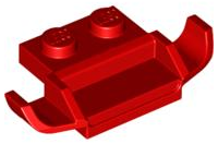 Grille / Spoiler with 1 x 2 Plate, 2 x 2 Anti-studs (Racers Car) in Red