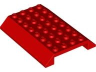 Brick Sloped 45° 6 x 8 Double with 4 x 8 Cutout in Red