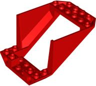 Aircraft Fuselage Straight Aft Section 6 x 8 x 4 with Opening in Red