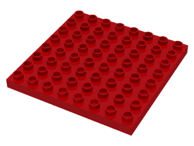 Duplo Plate 8 x 8 in Red