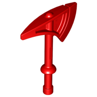Duplo Axe / Tomahawk with Round Handle and Solid Bottom in Red