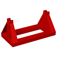 Duplo Train Tipper Holder 4 x 8 (Skip Holder) in Red