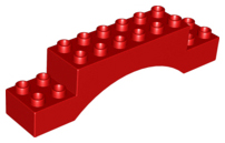 Duplo Brick 2 x 10 x 2 Arch in Red