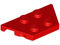 Wedge Plate 2 x 4 in Red