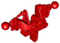 Large Figure Skeletal, Torso, Upper, with 2 Ball Joints (Toa Inika) in Red
