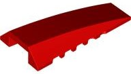 Brick Wedged, Curved 4 x 8 No Top Studs in Red