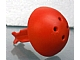 Duplo Cannon Ball 1/2 with Axle Connector and 4 Holes in Top in Red