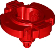 Projectile, Base for Spinner with Axle in Red
