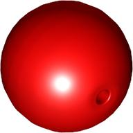 Projectile, Large Figure Weapon, Zamor Sphere / Ball in Red