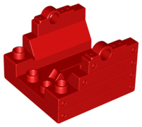 Duplo Cannon Base 4 x 4 in Red