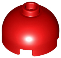 Brick Round 2 x 2 Dome Top, Vented Stud in Red