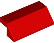 Brick Sloped 45° 2 x 4 with 2/3 Inverted Cutout and no Studs in Red