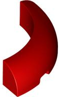 Brick Round Corner 4 x 4 x 1 in Red