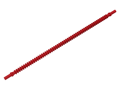 Flexible Ribbed Hose 8mm Ends 19L in Red