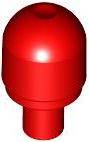 Light Cover with Internal Bar / Bionicle Barraki Eye with Hole in Bar in Red
