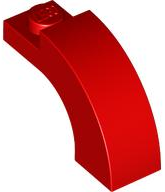 Brick Arch 1 x 3 x 1 2/3 Curved Top in Red